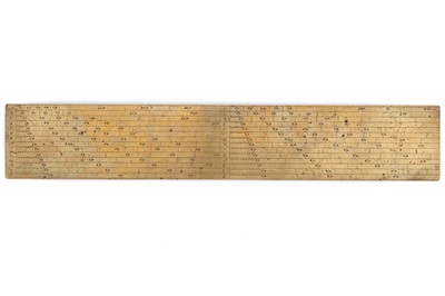 Lot 302 - Unusual Brass Rule Engraved with Symbols