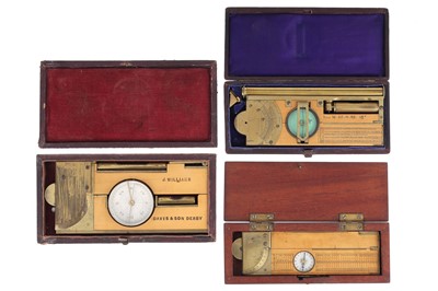 Lot 233 - Collection of 3 Cased Clinometers