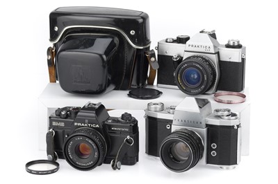 Lot 204 - A Group of Praktica Cameras