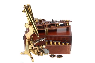 Lot 196 - Ross, London Large Brass Zentmayer Binocular Microscope