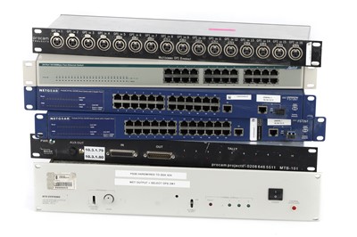 Lot 671 - ꩜ Various 19" Rack Mount Audio / Ethernet Boxes