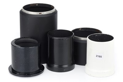 Lot 673 - Large Aluminium Lens Hoods & Mounts