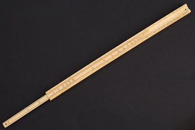 Lot 339 - Carver, Issac, William and Mary period Ivory Gauger Rule