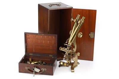 Lot 461 - Large Binocular Microscope, Moore, Leeds