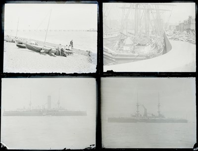 Lot 47 - Glass Plates Dover and Naval Review 1897