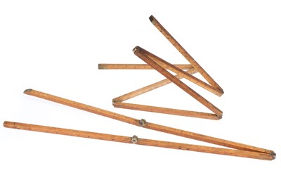 Lot 665 - Folding Boxwood Gauging Rod or Dipping Rules