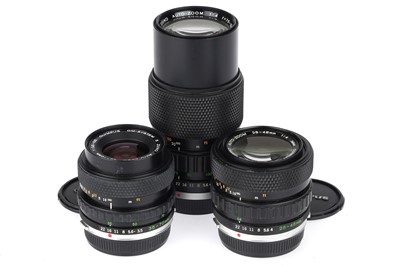Lot 372 - A Group of OM System Zoom Lenses