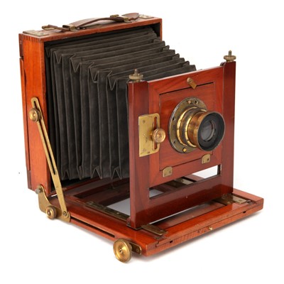 Lot 307 - An A. Riddell Half Plate Mahogany Field Camera