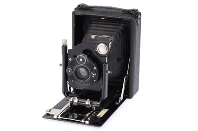Lot 406 - An Ihagee Duplex 9x12 Folding Plate Camera