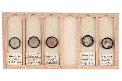 Lot 216 - Microscope Slides, Mount Vesuvius Eruption, 1906