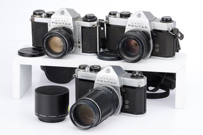 Lot 134 - A Group of Asahi Pentax 35mm SLR Cameras
