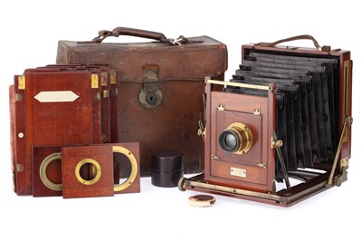 Lot 303 - A Watson 5x7 inch Mahogany Field Camera