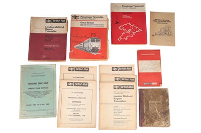 Lot 1005 - A Selection of British Railways Regional Timetables