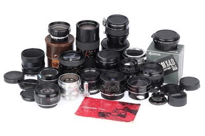 Lot 409A - A Selection of Camera Lenses and Converters