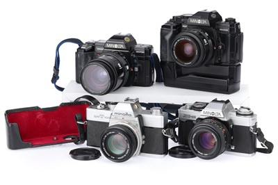 Lot 116 - A Group of Minolta 35mm SLR Cameras