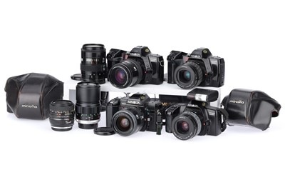 Lot 111 - A Group of Minolta Cameras and Lenses