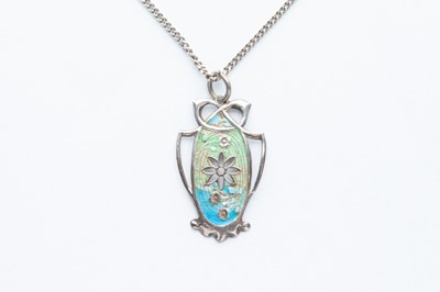 Lot 49 - A Silver & Enamel Pendant