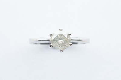 Lot 50 - A 18ct White Gold Diamond Solitair Ring