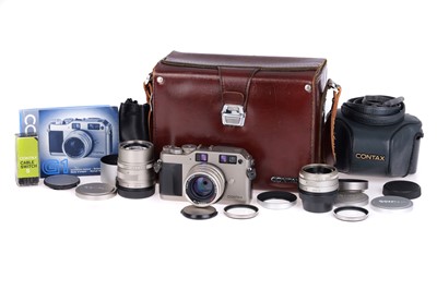 Lot 273 - A Contax G1 Rangefinder Camera Outfit