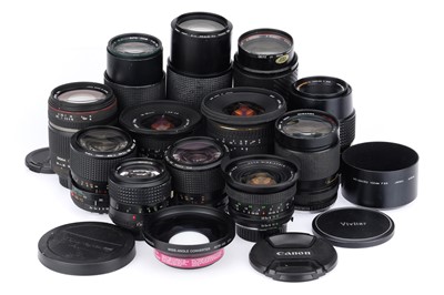Lot 215 - A Group of Camera Lenses