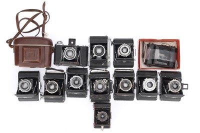 Lot 410 - A Group of Zeiss Ikon Ikonta Folding Cameras