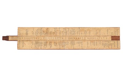 Lot 296 - Wollaston Slide Rule of Chemical Equivalents