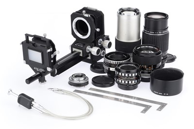 Lot 211 - A Selection of Lenses and an Auto-Bellows
