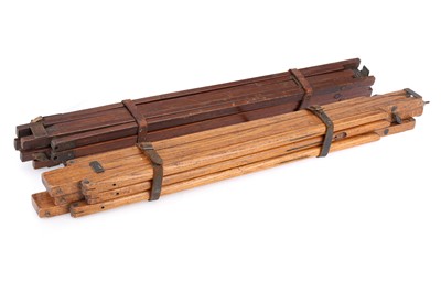 Lot 367 - Two Sets of Wooden Tripod Legs