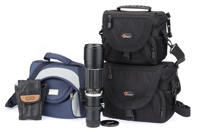 Lot 369 - A Group of Camera Bags and Other Photographica, End Lot