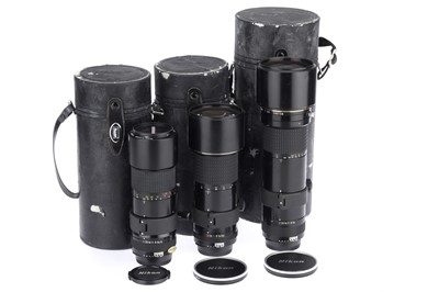 Lot 203 - A Group of Nikon Nikkor Telephoto Lenses