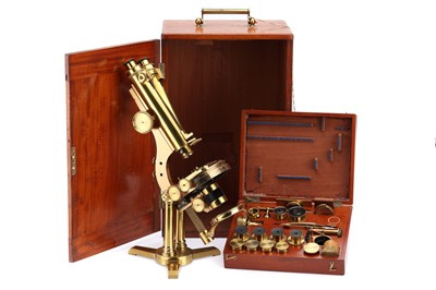 Lot 193 - Large Beck No.1 Binocular Microscope