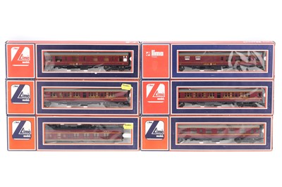 Lot 453 - A Group of OO Gauge Lima LMS Passenger Coaches