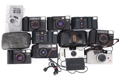 Lot 240 - A Selection of Compact 35mm Cameras