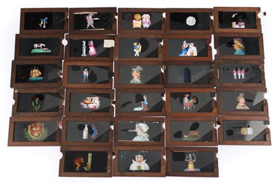 Lot 921 - Collection of 28 Magic Lantern Slip Slides
