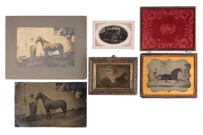 Lot 17 - Ambrotypes with Horse Interest