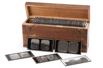 Lot 92 - Cased Collection of 50 Stereo Diaposotives
