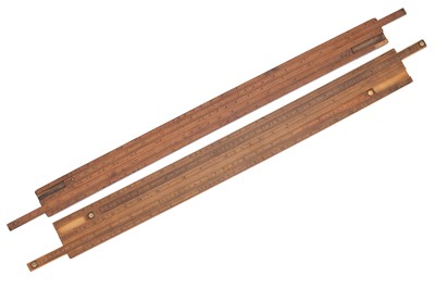 Lot 316 - 2 Boxwood Double Slide Gauger Rules