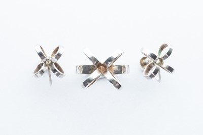 Lot 85 - A Swedish Silver Ring & Pair of Earrings