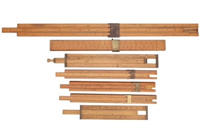Lot 332 - Collection of 7 19th Century Slide Rules
