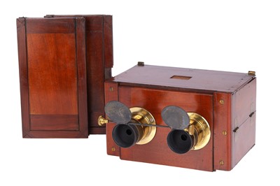 Lot 479 - A Ross Collapsible Stereo Wet Plate Mahogany & Brass Camera