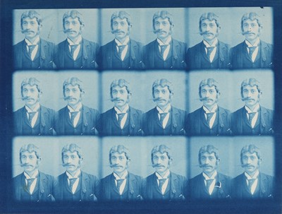 Lot 20 - Cyanotype. Portrait with Multi-Lens Camera