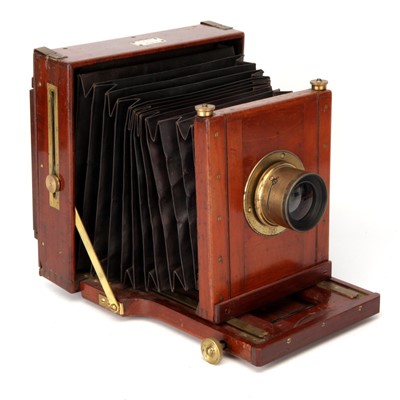 Lot 323 - A George Hare New Patent Half Plate Mahogany Field Camera
