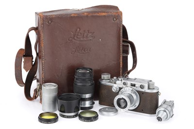 Lot 3 - A Leica IIIa 35mm Rangefinder Camera Outfit