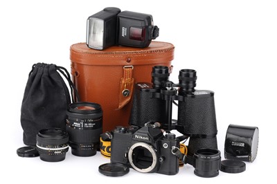 Lot 105 - A Nikon FM 35mm SLR Camera Outfit