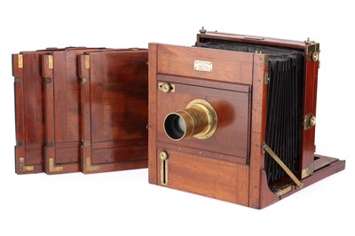 Lot 709 - An 8x10 inch Mahogany Tailboard Camera