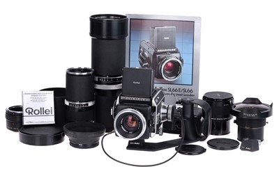 Lot 369 - A Rollei Rolleiflex SL66 Medium Format Camera Outfit
