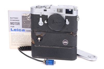 Lot 58 - A Leica M2-M Rangefinder Camera Body with 'Norman Goldberg' Motor Drive