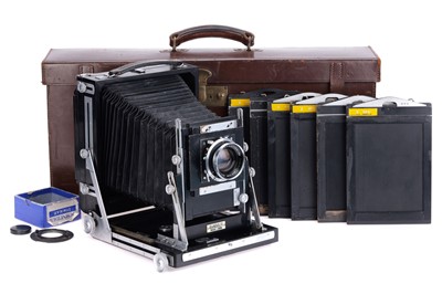Lot 484 - A Gandolfi Half Plate Field Camera Outfit