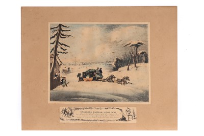 Lot 159 - Spooner's Protean Views, No.16 - The London Mail Obstructed by Snow Drifts