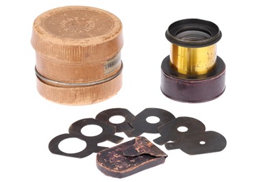 Lot 715 - A Steinheil Brass Lens with Waterhouse Stops